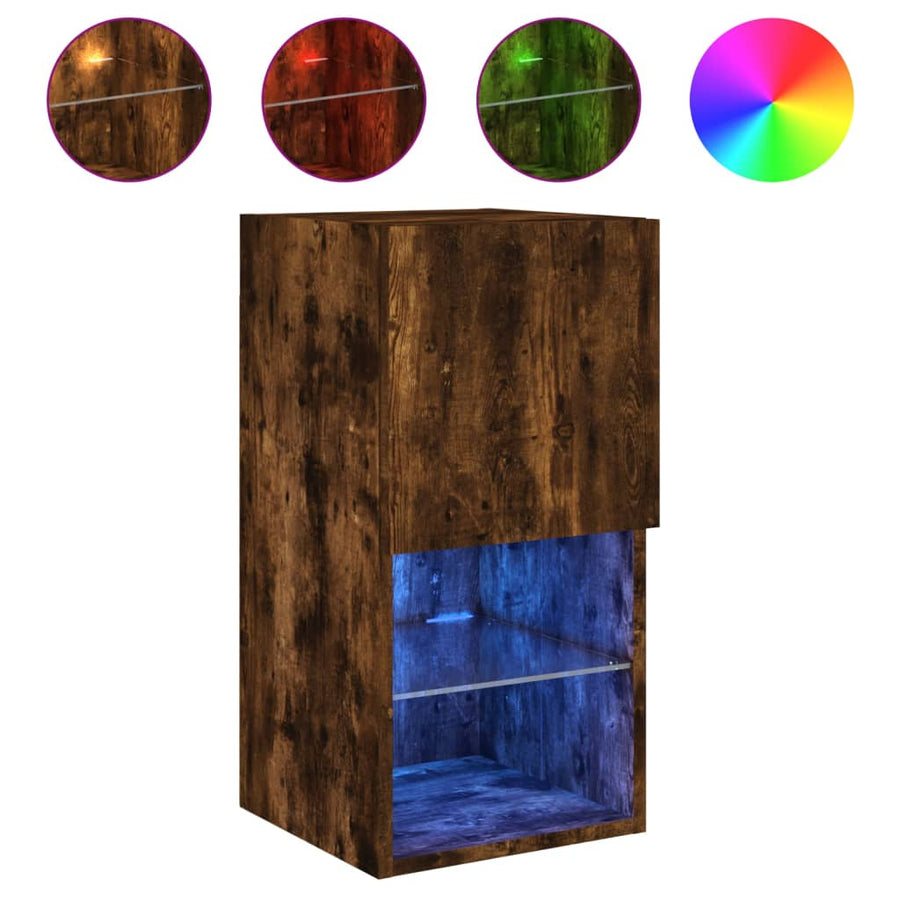 Tv-Meubelen Led-Verlichting 30,5X30X Gerookt Eiken 2 30.5 cm 60 cm