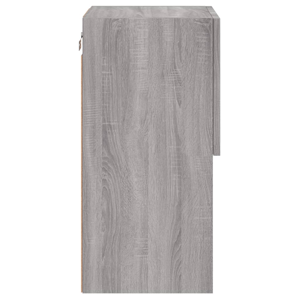 Tv-Meubel Met Led-Verlichting 30,5X30X60 Cm Eiken 1 30.5 x 30 x 60 cm Grijs sonoma