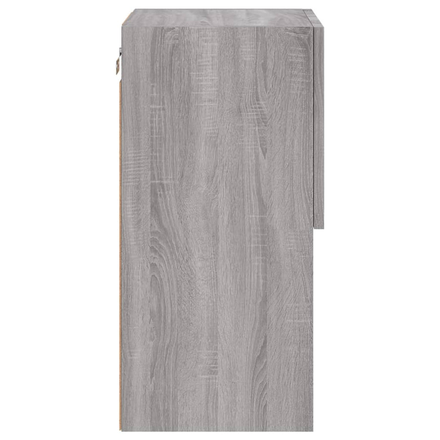 Tv-meubelen 2 st met LED-verlichting 30,5x30x60 cm grijs sonoma