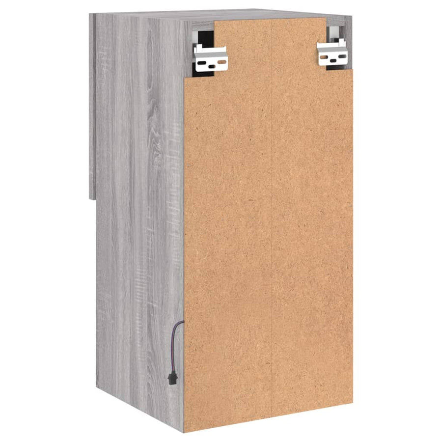 Tv-meubelen 2 st met LED-verlichting 30,5x30x60 cm grijs sonoma