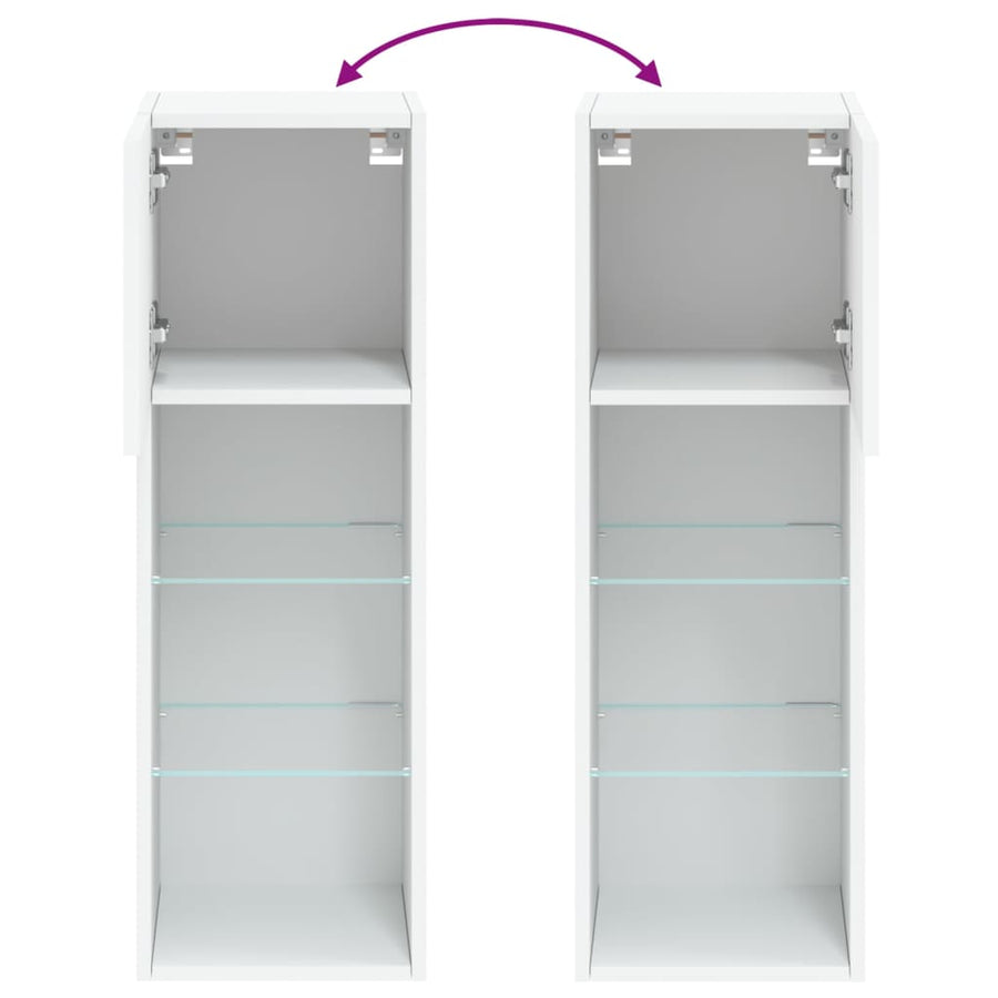 Tv-Meubel Met Led-Verlichting 30,5X30X90 Cm 1 30.5 x 30 x 90 cm Wit