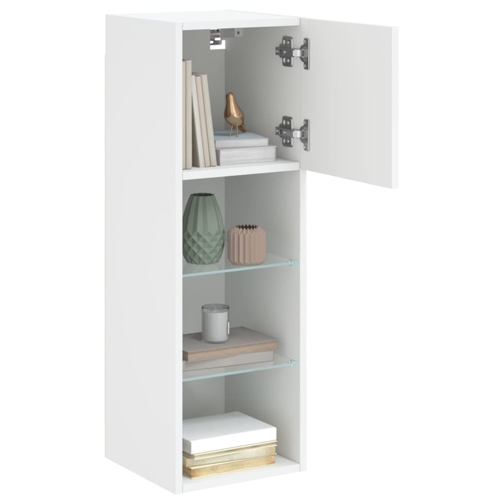 Tv-Meubels Met Led-Verlichting 30,5X30X90 Cm 2 30.5 x 30 x 90 cm Wit