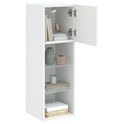 Tv-Meubels Met Led-Verlichting 30,5X30X90 Cm 2 30.5 x 30 x 90 cm Wit