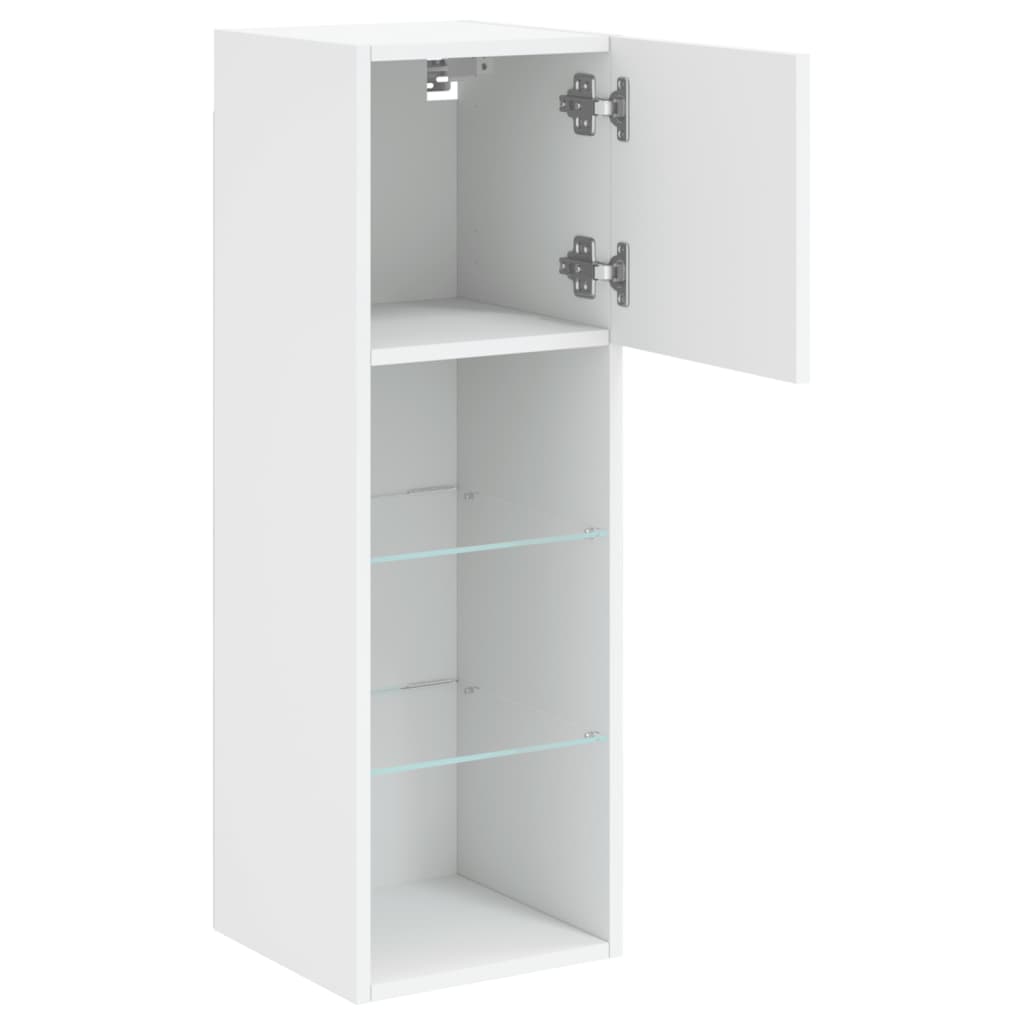Tv-Meubels Met Led-Verlichting 30,5X30X90 Cm 2 30.5 x 30 x 90 cm Wit