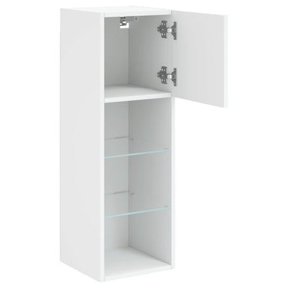 Tv-Meubels Met Led-Verlichting 30,5X30X90 Cm 2 30.5 x 30 x 90 cm Wit