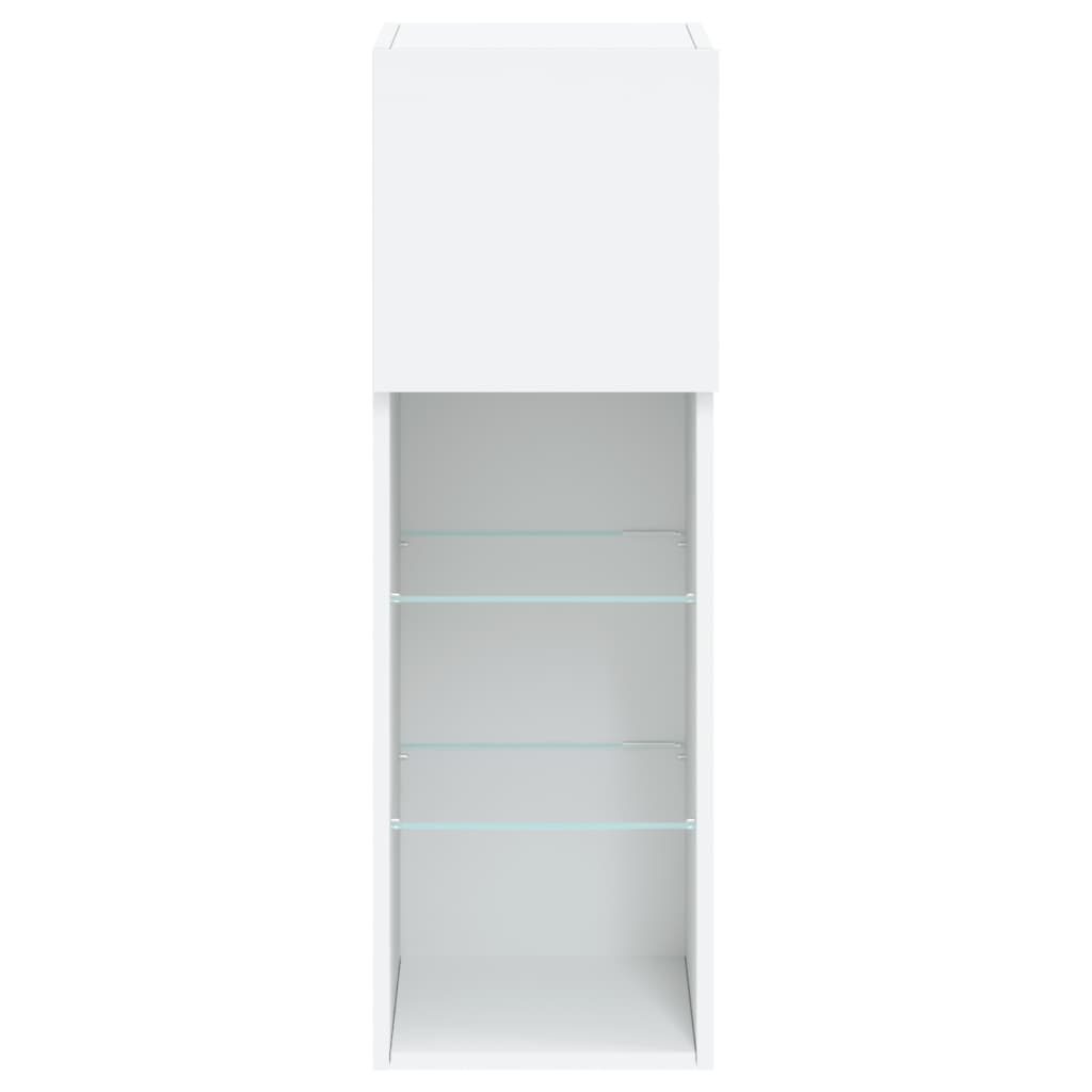 Tv-Meubels Met Led-Verlichting 30,5X30X90 Cm 2 30.5 x 30 x 90 cm Wit