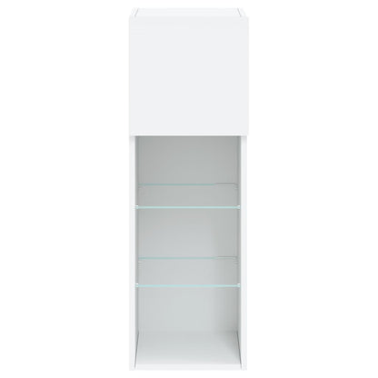 Tv-Meubels Met Led-Verlichting 30,5X30X90 Cm 2 30.5 x 30 x 90 cm Wit