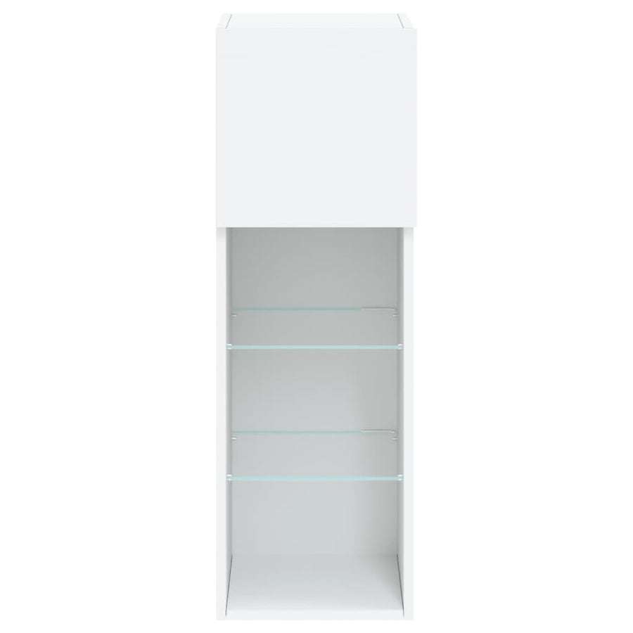 Tv-Meubels Met Led-Verlichting 30,5X30X90 Cm 2 30.5 x 30 x 90 cm Wit