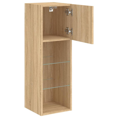 Tv-Meubel Met Led-Verlichting 30,5X30X Kleurig Sonoma Eiken 1 30.5 cm 90 cm