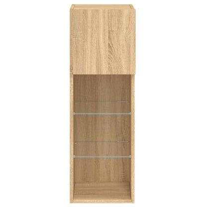 Tv-Meubel Met Led-Verlichting 30,5X30X Kleurig Sonoma Eiken 1 30.5 cm 90 cm