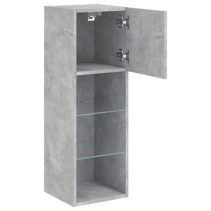 Tv-Meubel Met Led-Verlichting 30,5X30X90 Cm 2 30.5 x 30 x 90 cm Betongrijs