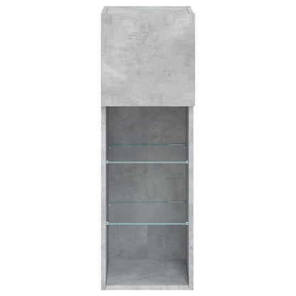 Tv-Meubel Met Led-Verlichting 30,5X30X90 Cm 2 30.5 x 30 x 90 cm Betongrijs