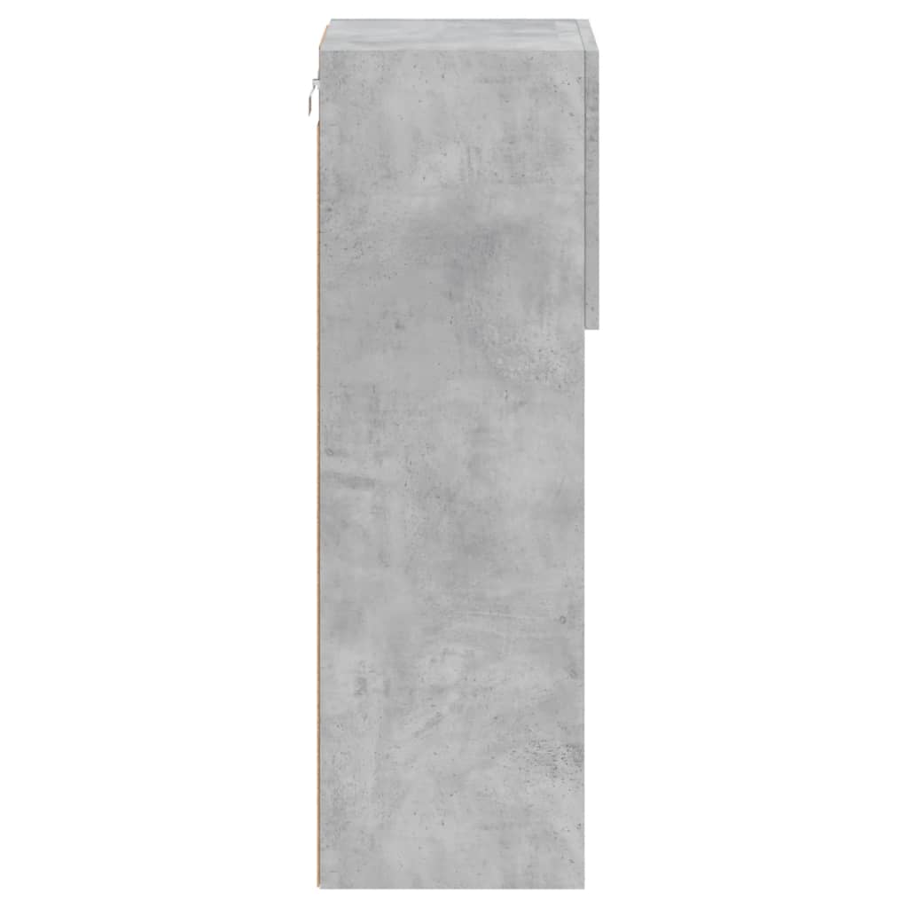 Tv-Meubel Met Led-Verlichting 30,5X30X90 Cm 2 30.5 x 30 x 90 cm Betongrijs