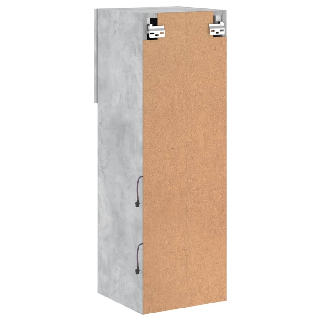 Tv-Meubel Met Led-Verlichting 30,5X30X90 Cm 2 30.5 x 30 x 90 cm Betongrijs