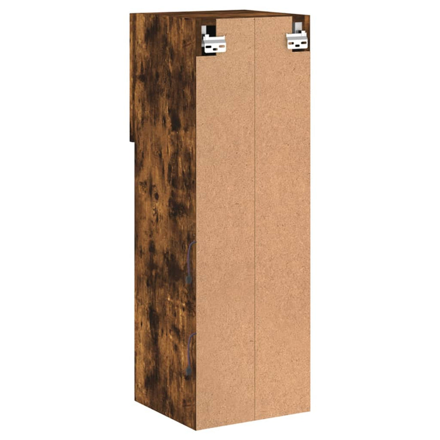 Tv-Meubel Led-Verlichting 30,5X30X90 Cm Kleurig 1 30.5 x 30 x 90 cm Gerookt eiken