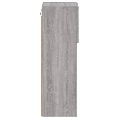 Tv-Meubel Met Led-Verlichting 30,5X30X90 Cm Eiken 1 30.5 x 30 x 90 cm Grijs sonoma