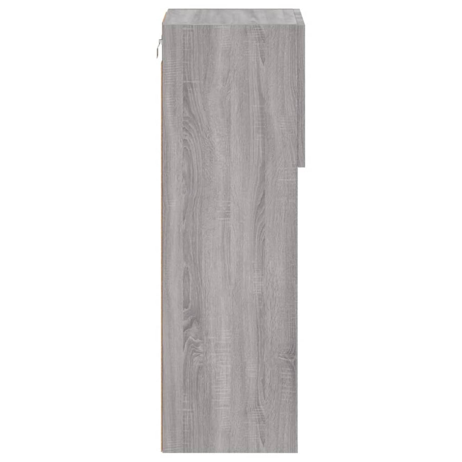 Tv-Meubel Met Led-Verlichting 30,5X30X90 Cm Eiken 1 30.5 x 30 x 90 cm Grijs sonoma
