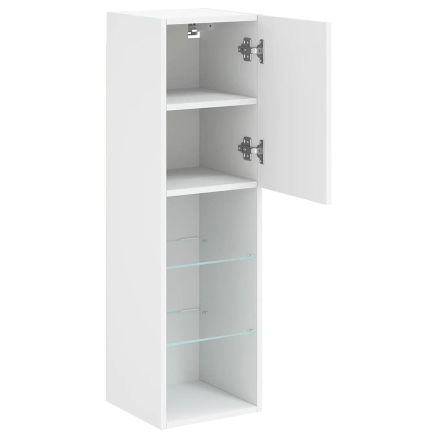 Tv-Meubel Met Led-Verlichting 30,5X30X02 Cm 1 30.5 x 30 x 102 cm Wit