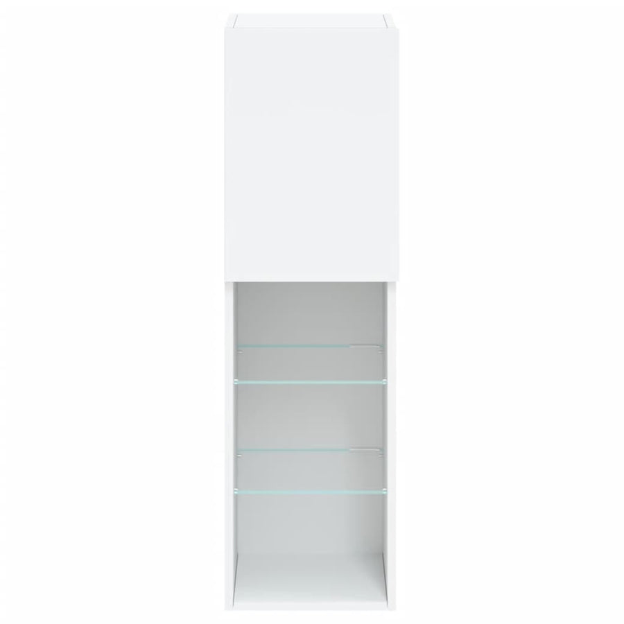 Tv-Meubel Met Led-Verlichting 30,5X30X02 Cm 1 30.5 x 30 x 102 cm Wit