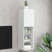 Tv-meubel 102x30,5x30 cm wit LED