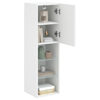 Tv-Meubels Met Led-Verlichting 30,5X30X10 Cm 2 30.5 x 30 x 102 cm Wit