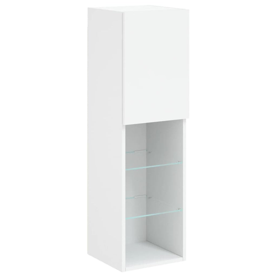 Tv-Meubels Met Led-Verlichting 30,5X30X10 Cm 2 30.5 x 30 x 102 cm Wit