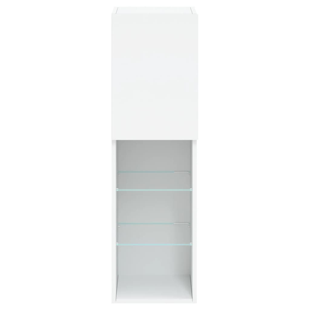 Tv-Meubels Met Led-Verlichting 30,5X30X10 Cm 2 30.5 x 30 x 102 cm Wit