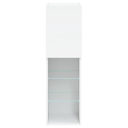 Tv-Meubels Met Led-Verlichting 30,5X30X10 Cm 2 30.5 x 30 x 102 cm Wit