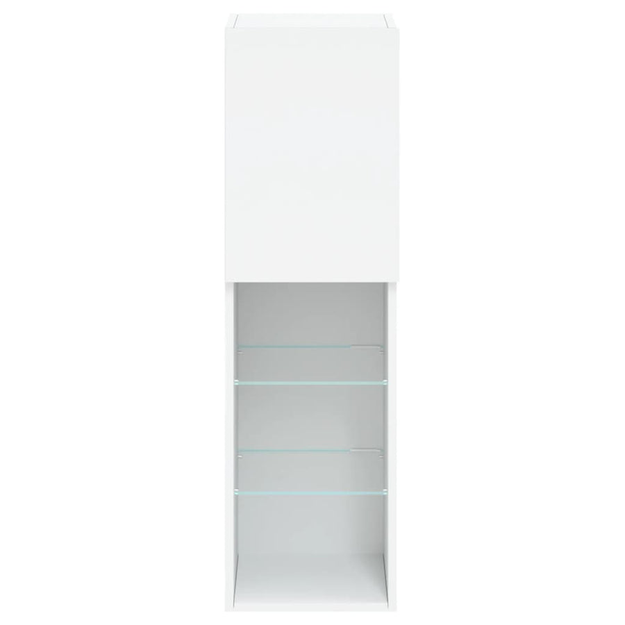 Tv-Meubels Met Led-Verlichting 30,5X30X10 Cm 2 30.5 x 30 x 102 cm Wit