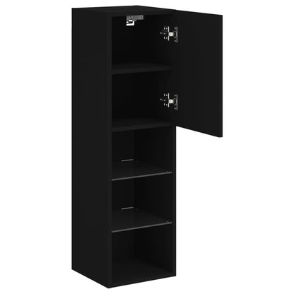 Tv-Meubel Met Led-Verlichting 30,5X30X02 Cm 1 30.5 x 30 x 102 cm Zwart