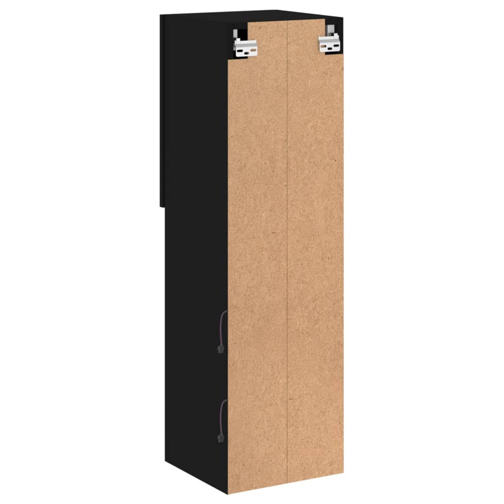 Tv-Meubel Met Led-Verlichting 30,5X30X02 Cm 1 30.5 x 30 x 102 cm Zwart