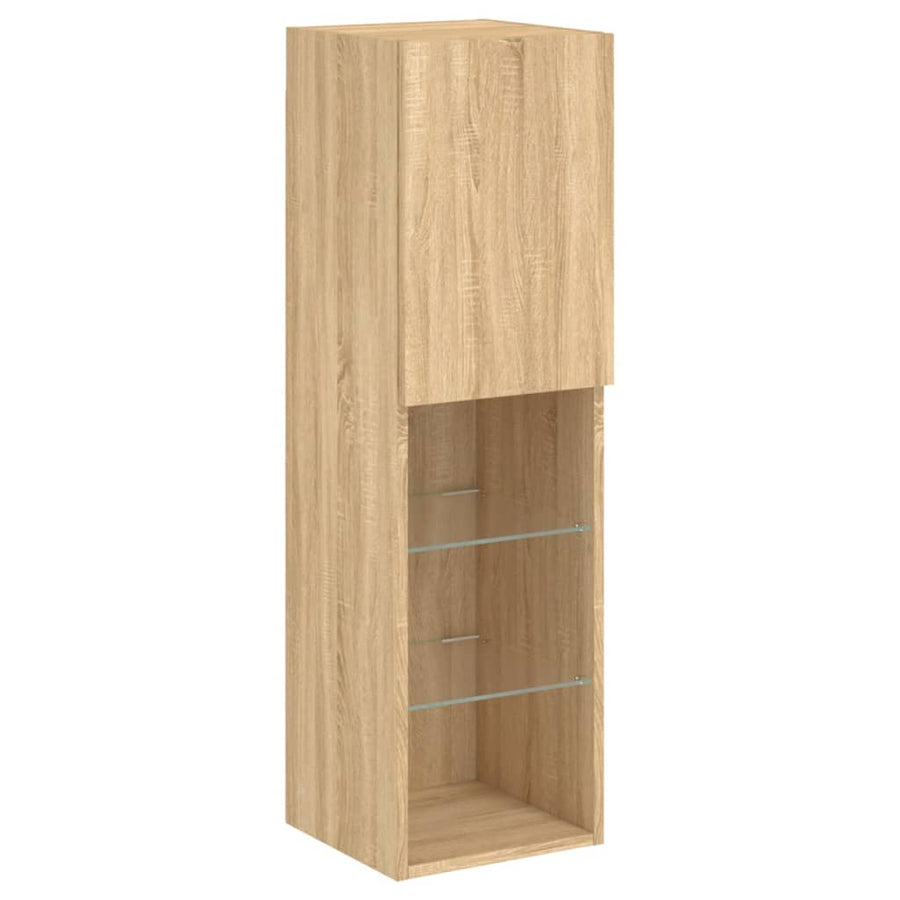 Tv-Meubel Met Led-Verlichting 30,5X30X02 Cm Kleur 1 30.5 x 30 x 102 cm Sonoma eiken