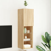 Tv-meubel 30,5x30x102 cm sonoma eiken led