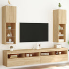 Tv-meubel 30,5x30x102 cm sonoma eiken 2 stuks