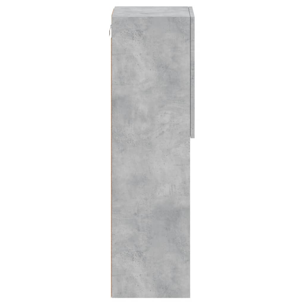 Tv-meubel met LED-verlichting 30,5x30x102 cm betongrijs