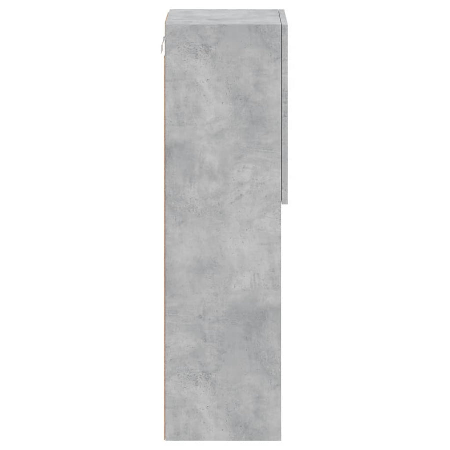 Tv-meubel met LED-verlichting 30,5x30x102 cm betongrijs