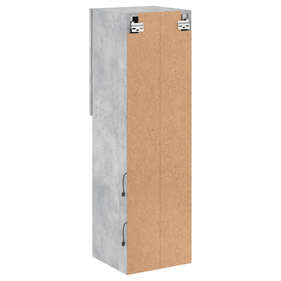 Tv-meubel met LED-verlichting 30,5x30x102 cm betongrijs
