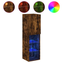 Tv-Meubel Led-Verlichting 30,5X30X02 Cm Kleurig 1 30.5 x 30 x 102 cm Gerookt eiken