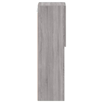 Tv-Meubel Met Led-Verlichting 30,5X30X02 Cm Eiken 1 30.5 x 30 x 102 cm Grijs sonoma