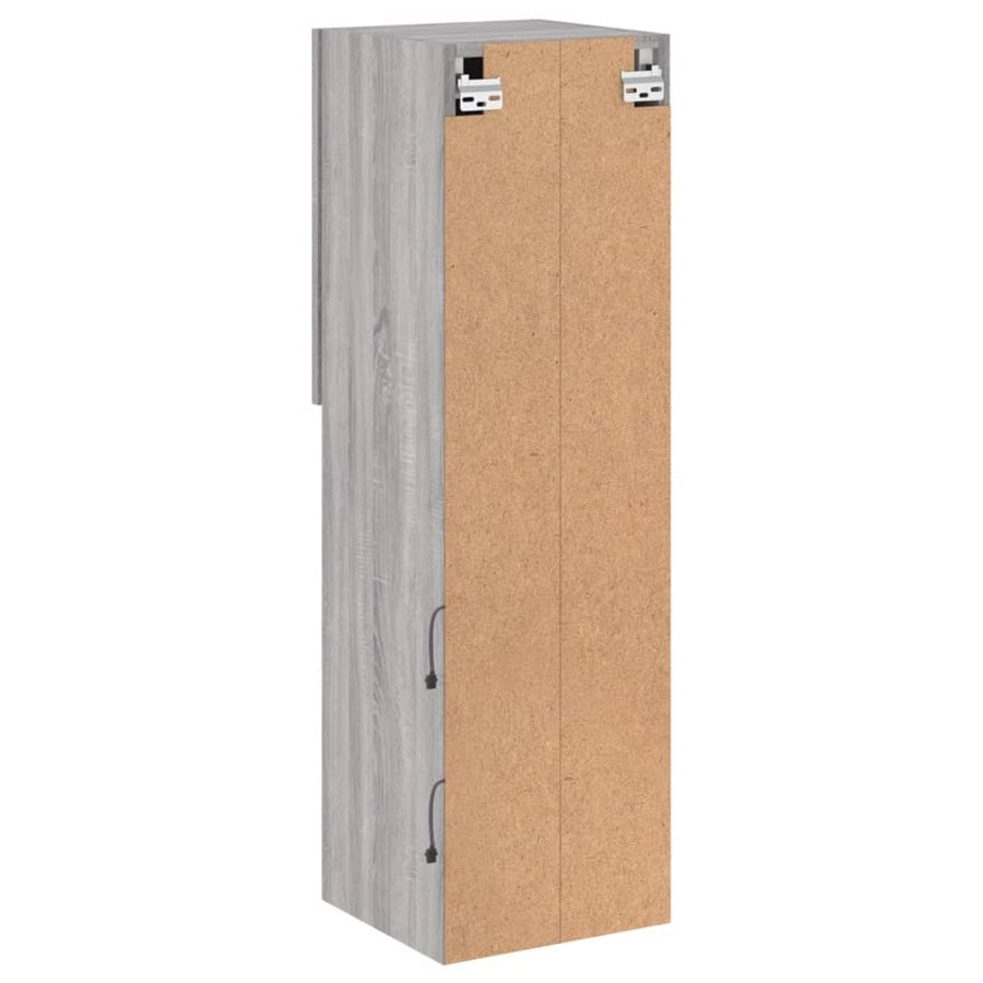 Tv-Meubels Met Led-Verlichting 30,5X30X10 Cm 2 30.5 x 30 x 102 cm Grijs sonoma