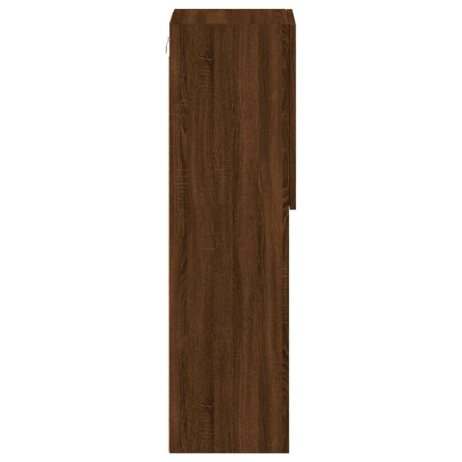 Tv-Meubel Met Led-Verlichting 30,5X30X02 Cm Bruineikenkleurig 1 30.5 x 30 x 102 cm bruin eikenkleur