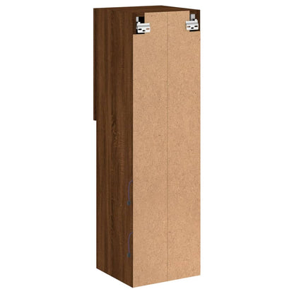 Tv-Meubel Met Led-Verlichting 30,5X30X02 Cm Bruineikenkleurig 1 30.5 x 30 x 102 cm bruin eikenkleur