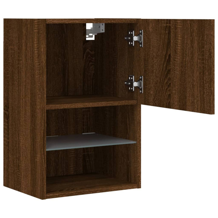 Tv-Meubel Led-Verlichting 40,5X30X60 Cm Bruineikenkleurig 1 40.5 x 30 x 60 cm bruin eikenkleur