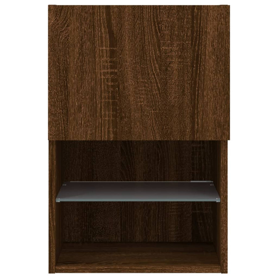 Tv-Meubel Led-Verlichting 40,5X30X60 Cm Bruineikenkleurig 1 40.5 x 30 x 60 cm bruin eikenkleur