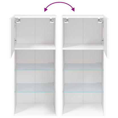 Tv-Meubel Met Led-Verlichting 40,5X30X90 Cm 1 40.5 x 30 x 90 cm Wit