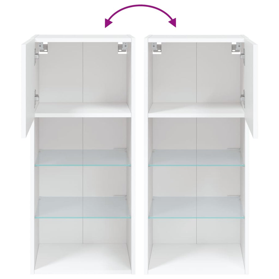 Tv-Meubel Met Led-Verlichting 40,5X30X90 Cm 1 40.5 x 30 x 90 cm Wit