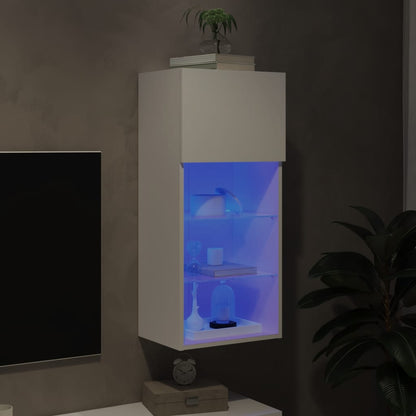 Tv-Meubel Met Led-Verlichting 40,5X30X90 Cm 1 40.5 x 30 x 90 cm Wit
