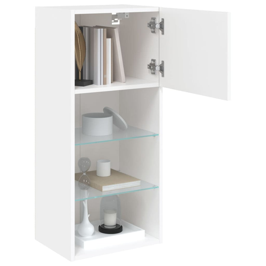 Tv-Meubel Met Led-Verlichting 40,5X30X90 Cm 1 40.5 x 30 x 90 cm Wit