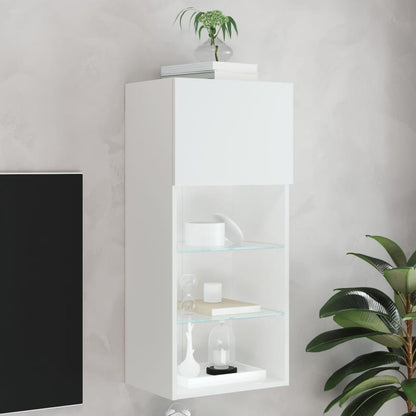 Tv-Meubel Met Led-Verlichting 40,5X30X90 Cm 1 40.5 x 30 x 90 cm Wit
