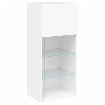 Tv-Meubels Met Led-Verlichting 40,5X30X90 Cm 2 40.5 x 30 x 90 cm Wit